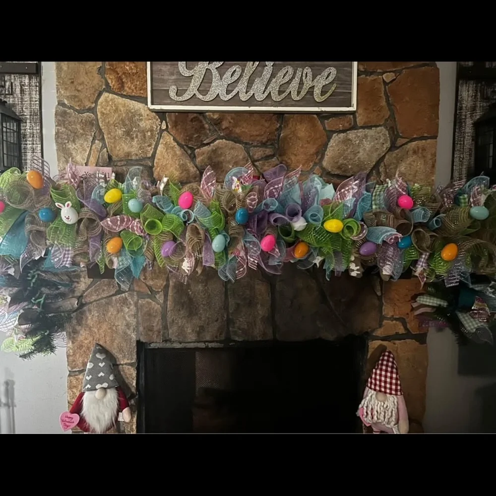Festive Purple and Green Garland for Holiday Decor
